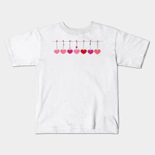 Hanging shining hearts Kids T-Shirt